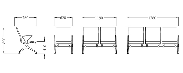 PU機場椅/等候椅/排椅 -SJ9096(圖2) undefined
