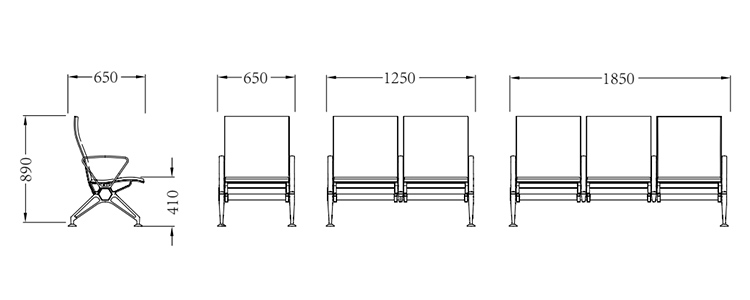 PU機(jī)場椅/等候椅/排椅 -SJ9090A(圖1) undefined